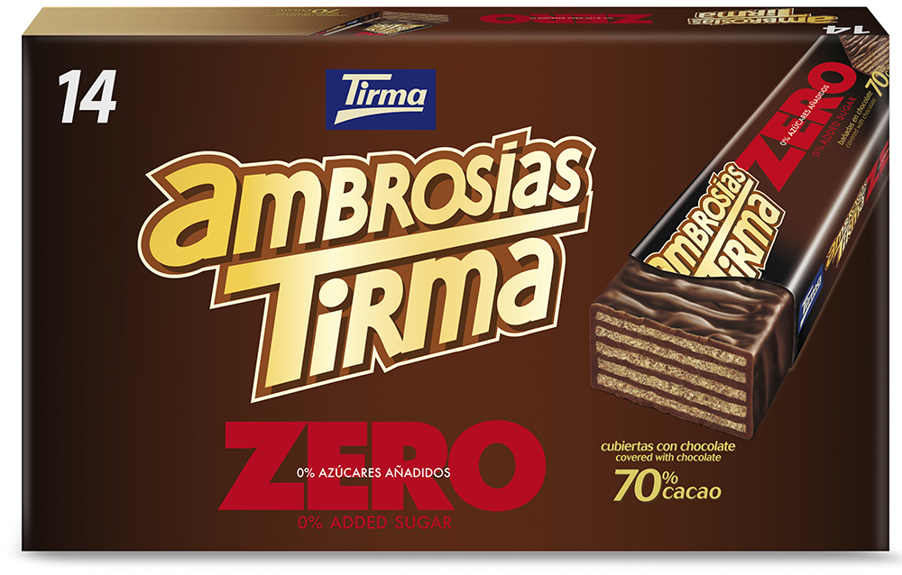 Ambrosía chocolate 70% ZERO estuche 14pz