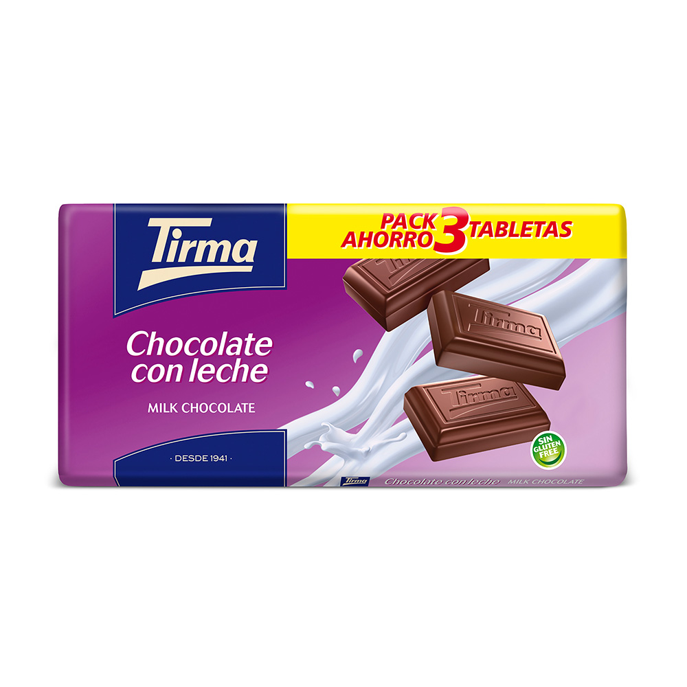 Chocolate con leche 3x150g