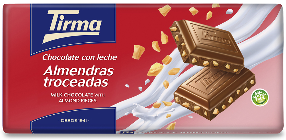 Chocolate con leche y almendras troceadas 150g